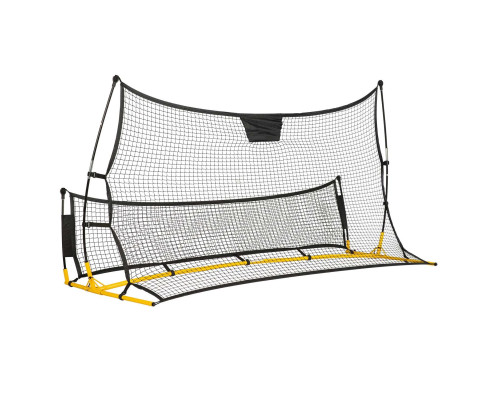 Сітка тренувальна для футболу Neo-Sport 210 х 120 х 91 см, чорно-жовта