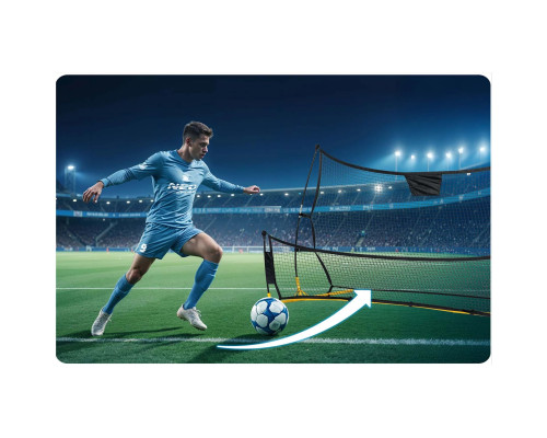 Сітка тренувальна для футболу Neo-Sport 210 х 120 х 91 см, чорно-жовта