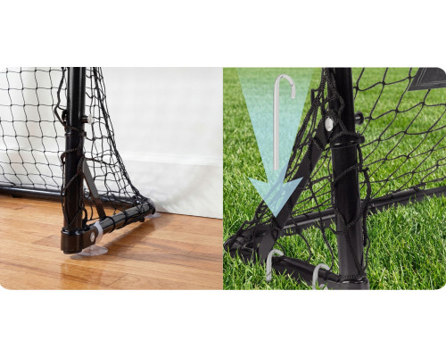 Ворота футбольні Neo‑Sport NS‑486 60 х 45 х 25 см, чорні