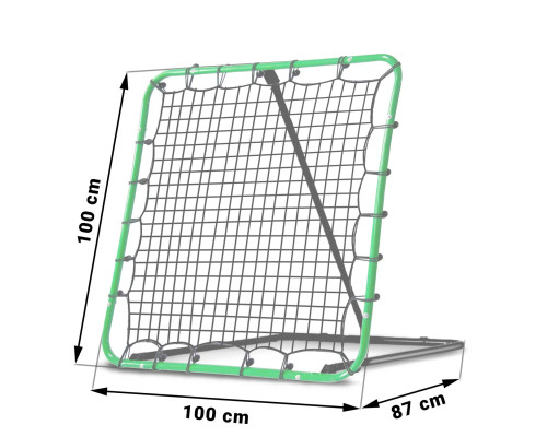 Сітка тренувальна для футболу Neo-Sport 100 x 100 см, чорно-зелена