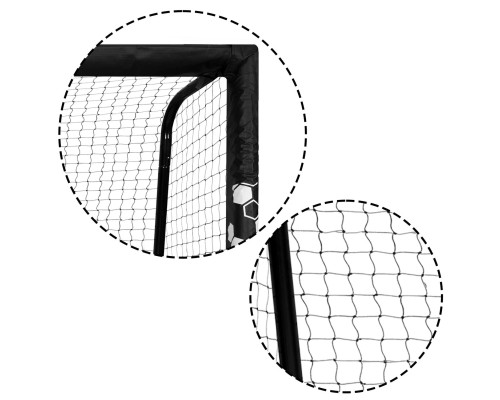 Ворота футбольні Neo-Sport NS-462 180 x 120 x 60 см, чорно-білі