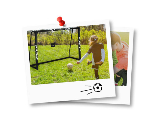 Ворота футбольні Neo-Sport NS-462 180 x 120 x 60 см, чорно-білі