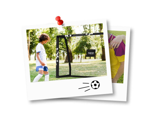 Ворота футбольні Neo-Sport NS-462 180 x 120 x 60 см, чорно-білі