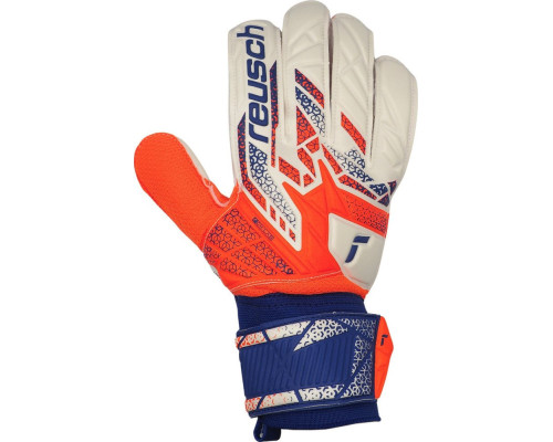 Рукавички воротарські Reusch Attrakt Solid 5570516 2500 р.10, біло-помаранчеві Рукавички воротарські Reusch Attrakt Solid 5570516 2500 р.10, біло-помаранчеві