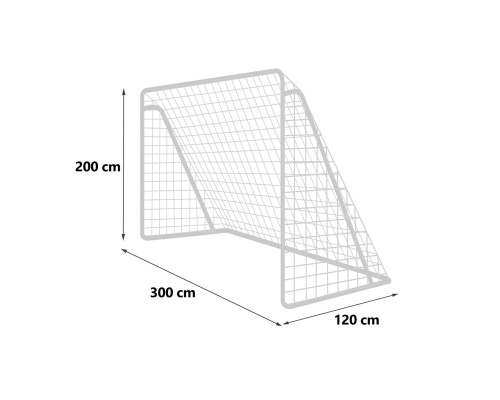 Ворота футбольні Neo‑Sport NS-1456 300 х 200 х 120 см, білі