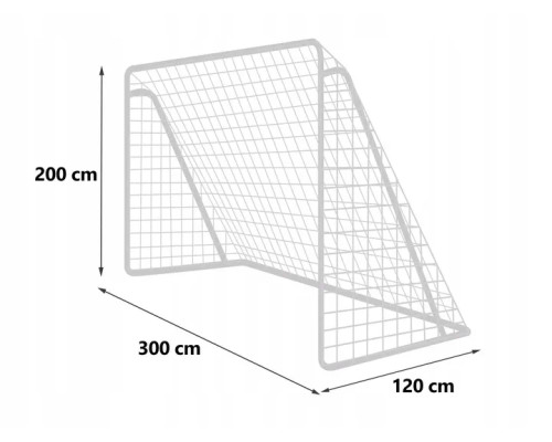 Ворота футбольні Neo‑Sport NS-1456 300 х 200 х 120 см, білі
