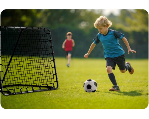 Сітка тренувальна для футболу Neo-Sport NS-1490 Rebounder 120 x 120 х 107 см, чорні