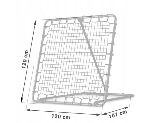 Сітка тренувальна для футболу Neo-Sport NS-1490 Rebounder 120 x 120 х 107 см, чорні