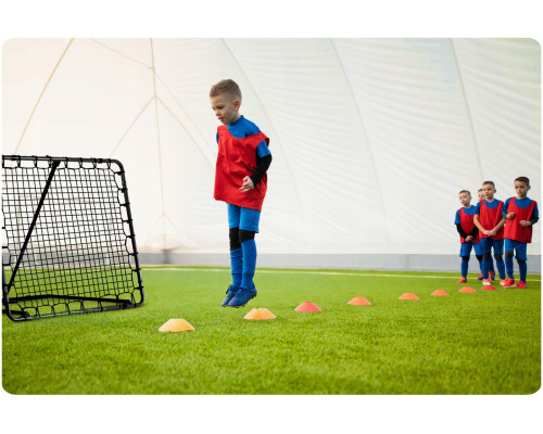 Сітка тренувальна для футболу Neo-Sport NS-1490 Rebounder 120 x 120 х 107 см, чорні