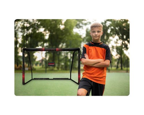 Ворота футбольні Neo‑Sport NS-1463 180 х 120 х 60 см, чорно-червоні