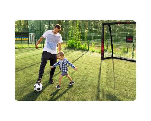 Ворота футбольні Neo‑Sport NS-1463 180 х 120 х 60 см, чорно-червоні