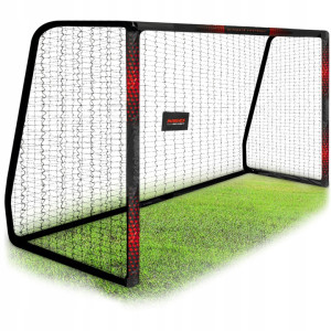Ворота футбольні Neo‑Sport Dots NS‑473 300 х 200 х 120 см, чорно-червоні