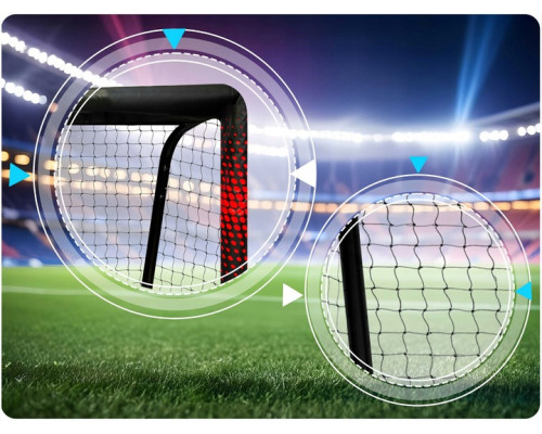 Ворота футбольні Neo‑Sport Dots NS‑473 300 х 200 х 120 см, чорно-червоні