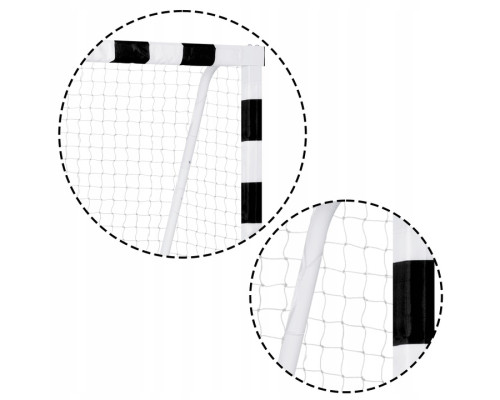 Ворота футбольні Neo‑Sport NS‑465 300 х 200 х 90 см, чорно-білі