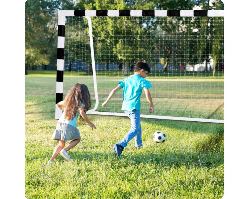 Ворота футбольні Neo‑Sport NS‑465 300 х 200 х 90 см, чорно-білі