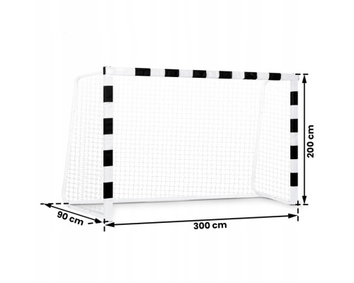 Ворота футбольні Neo‑Sport NS‑465 300 х 200 х 90 см, чорно-білі