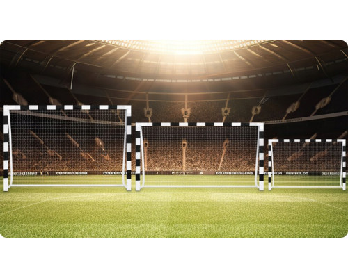 Ворота футбольні Neo‑Sport NS‑465 300 х 200 х 90 см, чорно-білі