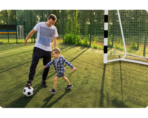 Ворота футбольні Neo‑Sport NS‑465 300 х 200 х 90 см, чорно-білі