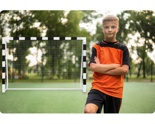 Ворота футбольні Neo‑Sport NS‑465 300 х 200 х 90 см, чорно-білі