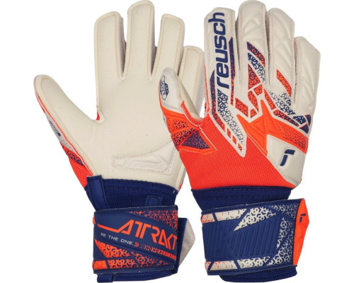 Рукавички воротарські Reusch Attrakt Silver Junior 5572214 2500 р.6, помаранчево-сині Рукавички воротарські Reusch Attrakt Silver Junior 5572214 2500 р.6, помаранчево-сині