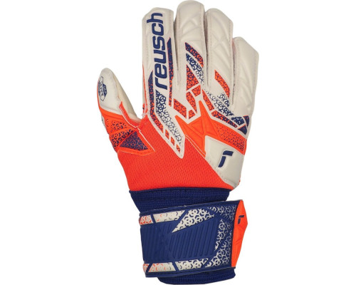 Рукавички воротарські Reusch Attrakt Silver Junior 5572214 2500 р.6, помаранчево-сині Рукавички воротарські Reusch Attrakt Silver Junior 5572214 2500 р.6, помаранчево-сині