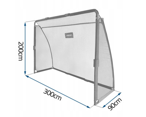 Ворота футбольні Neo‑Sport NS‑497 300 х 200 х 90 см, чорні