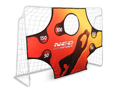 Ворота футбольні Neo-Sport 245 x 155 x 80 см, білі