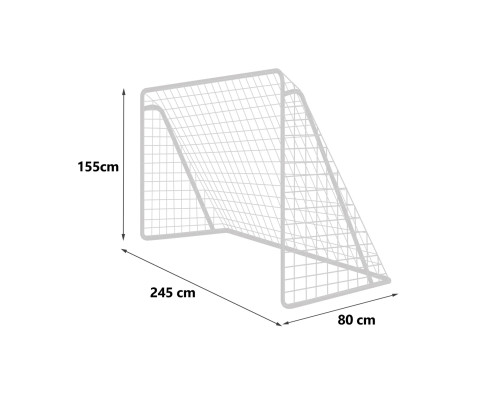 Ворота футбольні Neo-Sport 245 x 155 x 80 см, білі
