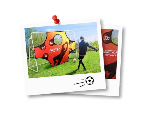 Ворота футбольні Neo-Sport 245 x 155 x 80 см, білі