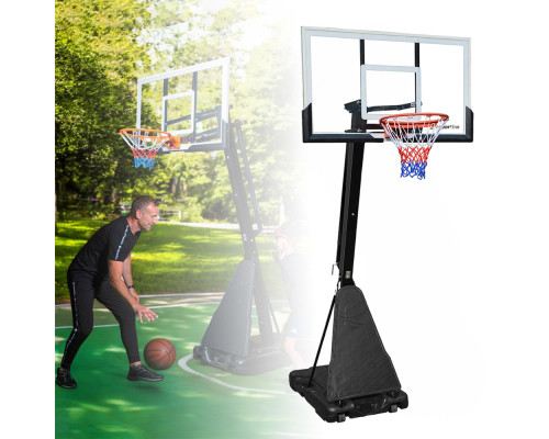 Стійка баскетбольна регульована inSPORTline Dunkster III 305 см, чорно-біла