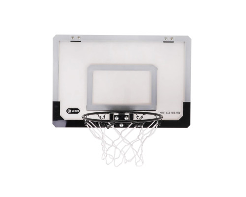 Щит баскетбольний Ramiz AT-828 45,5 x 30,5 см, м'яч + насос, чорно-сірий