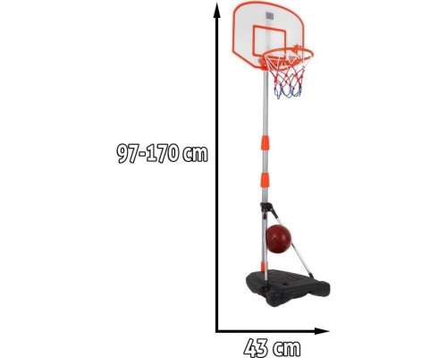 Стійка баскетбольна Ramiz 39881D 170 см, біло-помаранчева