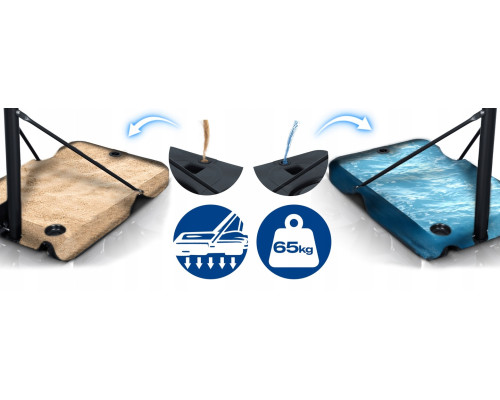 Стійка для баскетболу Neo‑Sport NS‑284 160-305 см, чорна
