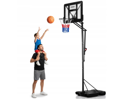 Стійка для баскетболу Neo‑Sport NS‑283 170-305 см, чорна