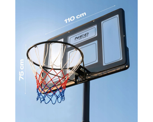 Стійка для баскетболу Neo‑Sport NS‑283 170-305 см, чорна