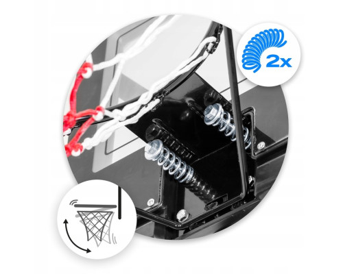 Стійка для баскетболу Neo‑Sport NS‑283 170-305 см, чорна