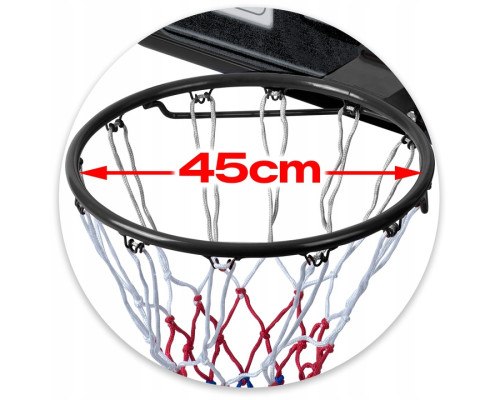 Стійка для баскетболу Neo‑Sport NS‑283 170-305 см, чорна