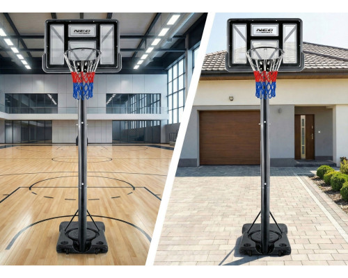 Стійка для баскетболу Neo‑Sport NS‑283 170-305 см, чорна
