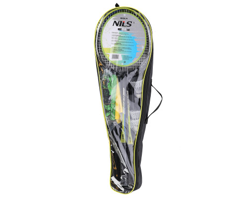 Набір для бадмінтону NILS NRZ01 + 4 ракетки + 3 м'ячі + сітка 195 x 22см + чохол