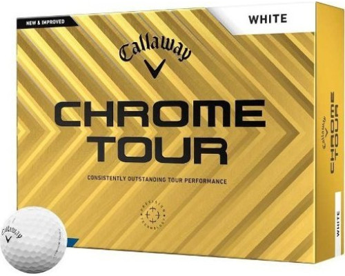 М'ячі для гольфу Callaway Chrome Tour 12 шт, білі М'ячі для гольфу Callaway Chrome Tour 12 шт, білі