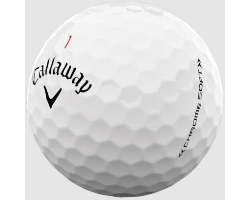 М'ячі для гольфу Callaway Chrome Soft 2022 3 шт, білі М'ячі для гольфу Callaway Chrome Soft 2022 3 шт, білі