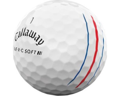 М'ячі для гольфу Callaway ERC Soft Triple Track 2023 3 шт, білі М'ячі для гольфу Callaway ERC Soft Triple Track 2023 3 шт, білі