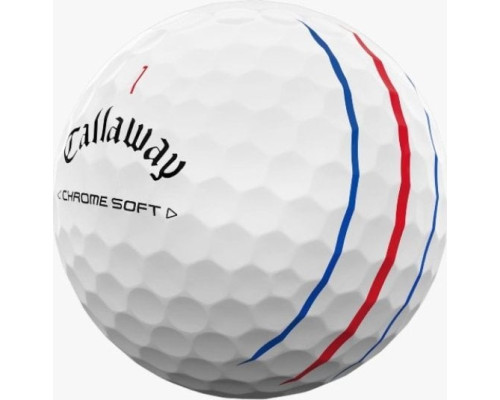 М'ячі для гольфу Callaway Chrome Soft Triple Track 2024 12 шт, білі М'ячі для гольфу Callaway Chrome Soft Triple Track 2024 12 шт, білі