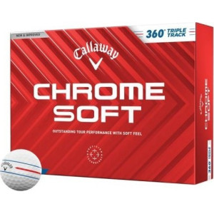 М'ячі для гольфу Callaway Chrome Soft 360 Triple Track 2024 12 шт, білі