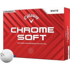 М'ячі для гольфу Callaway Chrome Soft 2024 12 шт, білі