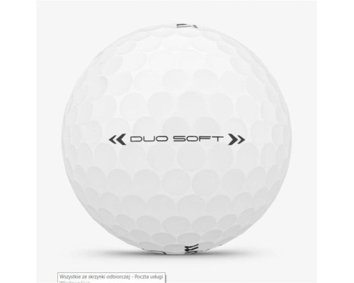 М'ячі для гольфу Wilson Duo Soft 2025 12 шт, білі М'ячі для гольфу Wilson Duo Soft 2025 12 шт, білі