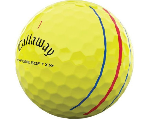М'ячі для гольфу Callaway Chrome Soft X Triple Track 3 шт, жовті М'ячі для гольфу Callaway Chrome Soft X Triple Track 3 шт, жовті