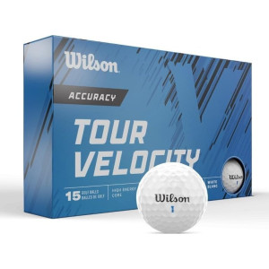 М'ячі для гольфу Wilson Tour Velocity Accuracy 15 шт, білі