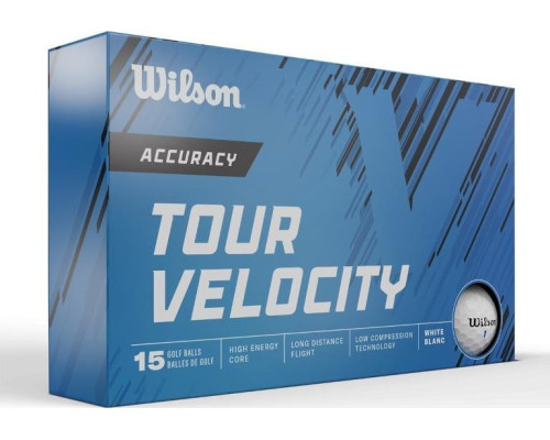 М'ячі для гольфу Wilson Tour Velocity Accuracy 15 шт, білі М'ячі для гольфу Wilson Tour Velocity Accuracy 15 шт, білі