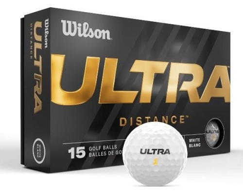 М'ячі для гольфу Wilson ULTRA Distance 2023 15 шт, жовті М'ячі для гольфу Wilson ULTRA Distance 2023 15 шт, жовті